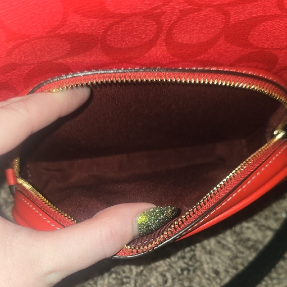 Coach Jordyn Signature Monogram Red W/ Gold Hardware Mini Backpack (NWOT)✨️❤️✨️ - Picture 9 of 13